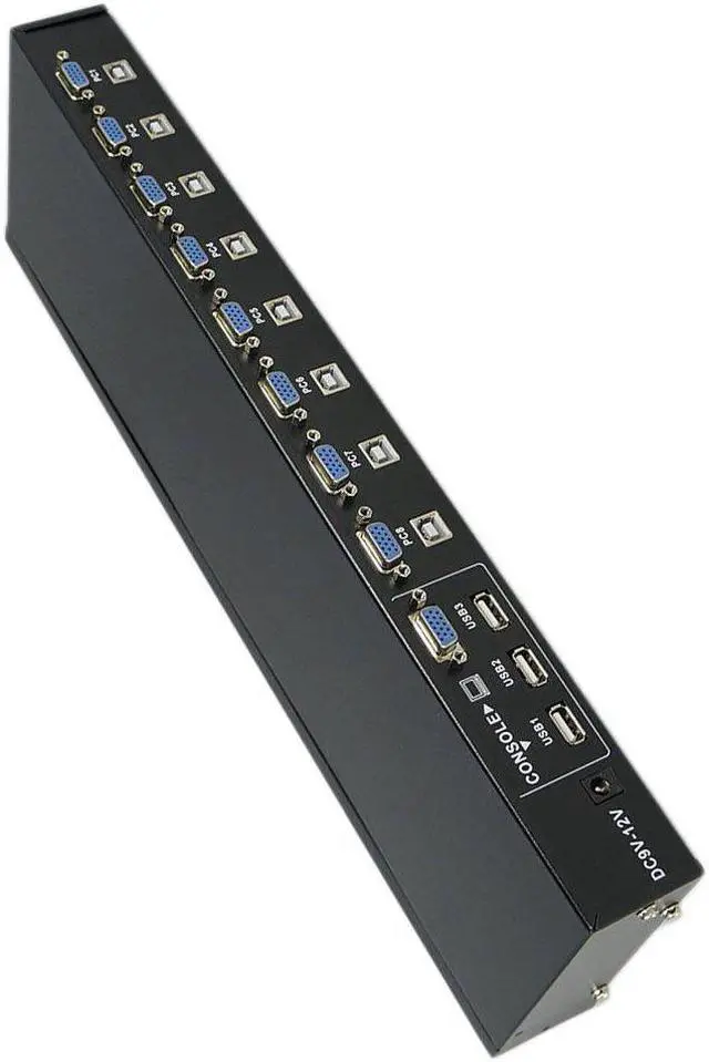 Alt view image 5 of 5 - Size 8 Ports USB 2.0 External KVM Switch Box Manual Switcher Support for 1920x1440 VGA Splitter Adapter