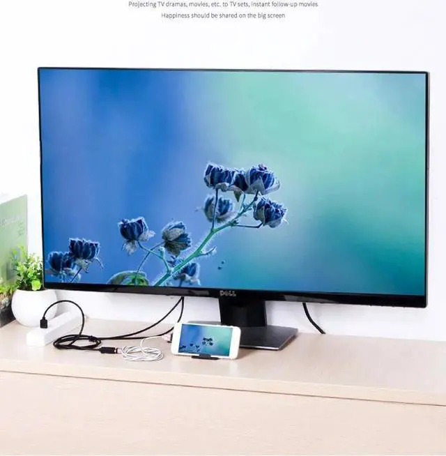 Alt view image 4 of 5 - Micro USB Type C iOS 3 in 1 HDMI USB Bluetooth Cable to TV HDTV Audio Video Adapter for iPhone X 8 Plus XR