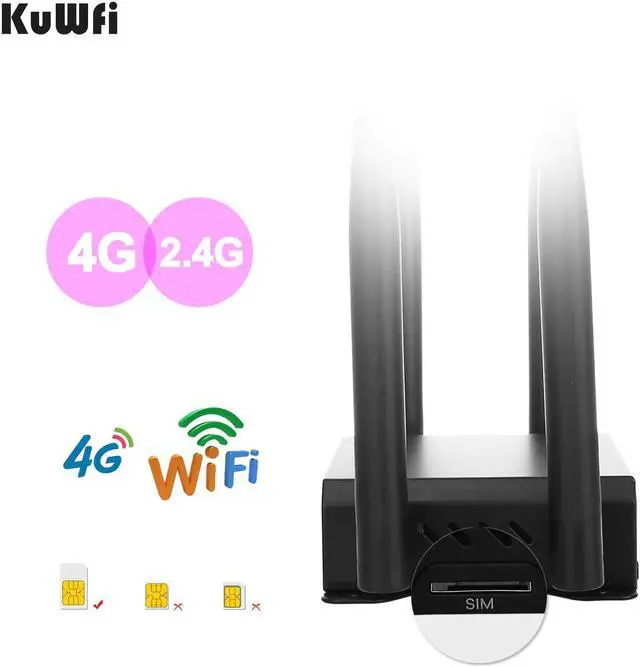 Alt view image 3 of 5 - 4G WiFi Router CAT4 150Mbps LTE CPE Wireless Car Wifi Router Repeater Strong Wifi Signal With APN &4*5dbi Antenna
