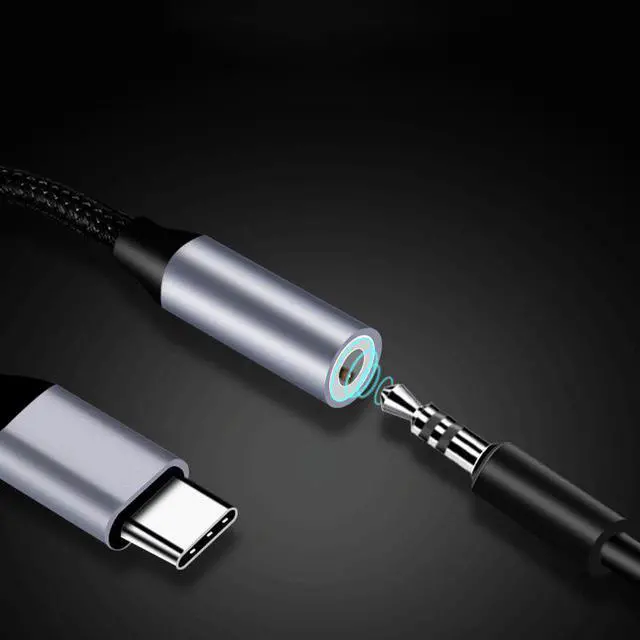 Main image of 3.5mm To USB Type C Adapter Short Cables USBC To 3.5MM Audio Transfer Adaptors Typec Connectors 3.5 MM Adapt Line