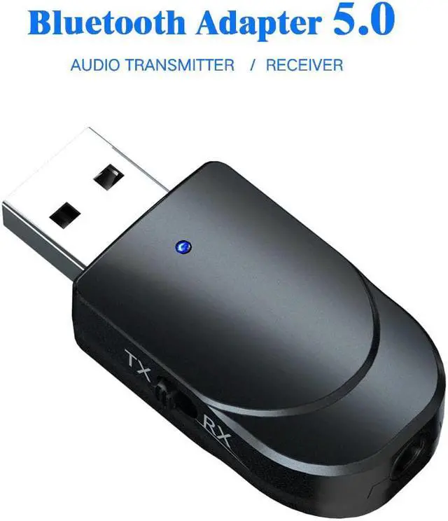 Alt view image 3 of 4 - 5.0 Audio Receiver Transmitter Mini 3.5mm 3 in 1 Jack AUX USB Stereo Music Wireless Adapter for TV Car PC Headphones