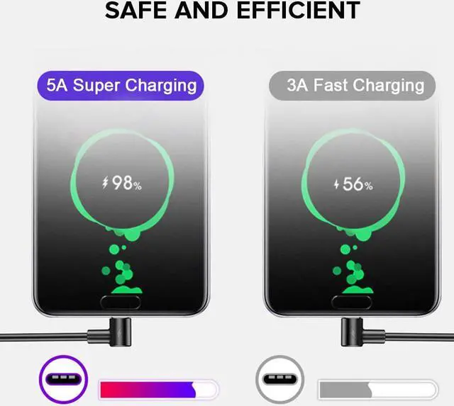 Alt view image 2 of 5 - 1m 2m  Type C USB Cable for  5A Super Quick Charge USB-C for  Mate 30 20 10 P30 P20 Pro Fast Charging Cord