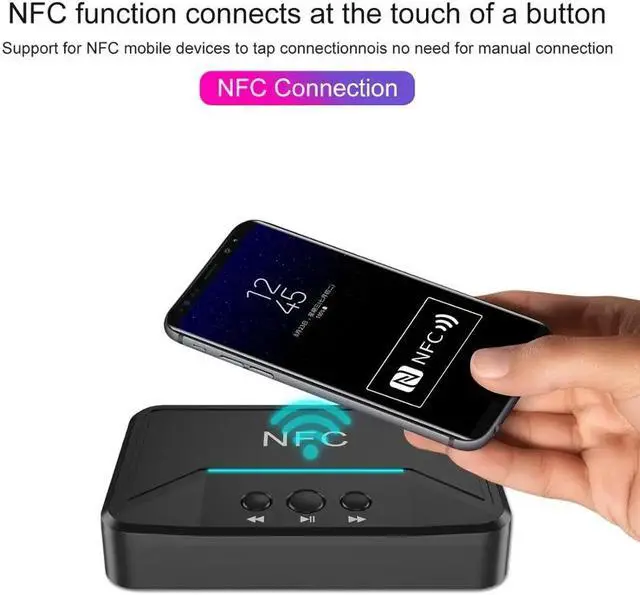 Alt view image 2 of 5 - 5.0 Bluetooth Receiver Smart NFC A2DP RCA AUX 3.5MM Jack Wireless Adapter Suppotr USB Play For CAR Home Speaker Headphone