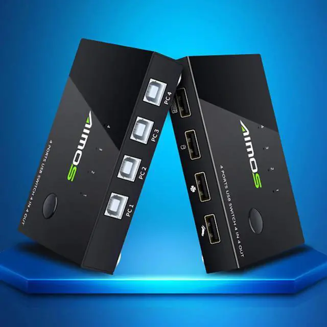 Alt view image 3 of 7 - Switch Box 2 Computers Sharing 4 USB Devices for Keyboard Scanner Projector VH99