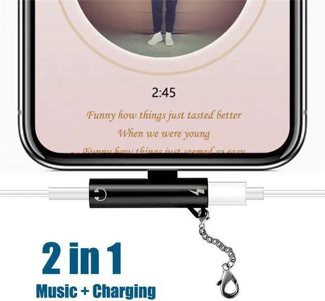 Alt view image 2 of 5 - 2 in 1 USB Type C To 3.5mm Headphone Earphone Jack Adapter Type-C Aux Audio Cable Charging USB-C Converter For   LG