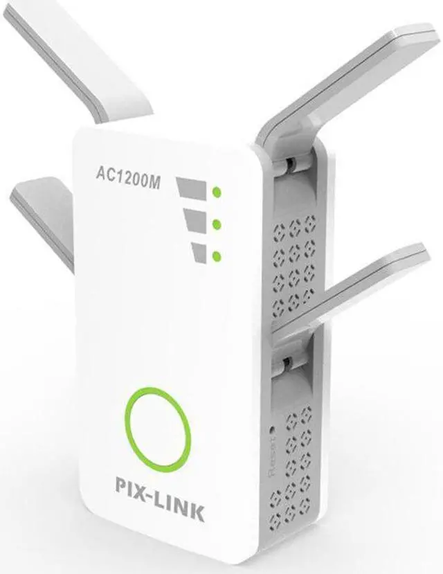 Alt view image 5 of 5 - Band 2.4G / 5G WiFi Repeater WPS Signal Booster Wireless AC 1200Mbps Extender Router Amplifier With 4 High Gain Antennas