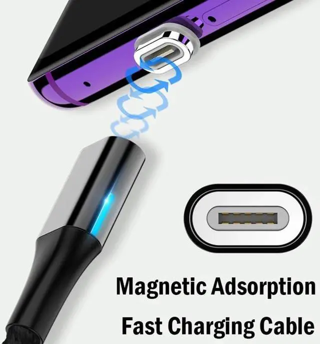 Alt view image 4 of 5 - 1m Micro Usb Type C Magnet Cable 5A Magnetic Charging Cable for  Xperia Z3  Redmi Note 9 Pro  Super Charge Cable