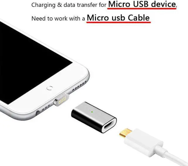 Alt view image 4 of 5 - Micro USB Magnetic Adapter For Moto Cable, Magnetic Charging For HTC Sony Xperia MEIZU LG Cable