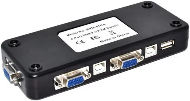 Alt view image 3 of 7 - USB KVM Switch USB 2.0 Switcher for Keyboard Mouse Printer Monitor 2 PCs Sharing 4 Devices USB Switch