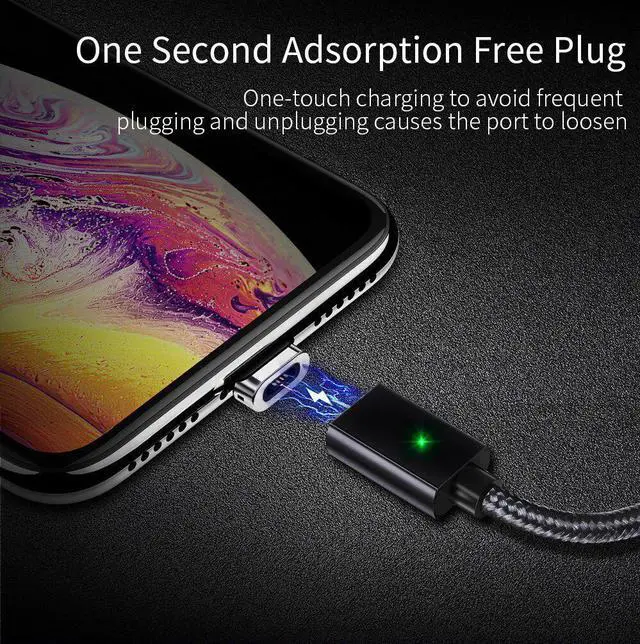 Alt view image 3 of 5 - Magnetic Micro USB Cable For  IPhone Fast Charging  Wire Magnet Cord Charger USB Type C 3m Mole Phone Cable