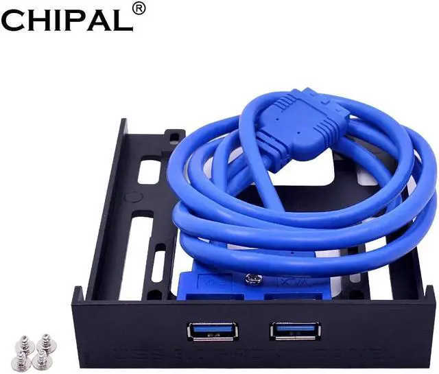Main image of 20Pin 2 Port USB 3.0 Hub USB3.0 Front Panel Cable Adapter Plastic Bracket for PC Desktop 3.5 Inch Floppy Disk Drive Bay