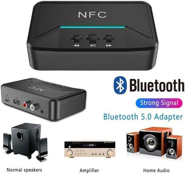 Alt view image 2 of 5 - NFC Bluetooth Receiver 5.0 4.2 4.1 3.0 RCA AptX LL NFC 3.5mm AUX HiFi Stereo Audio Adapter Dongle For Car Speaker