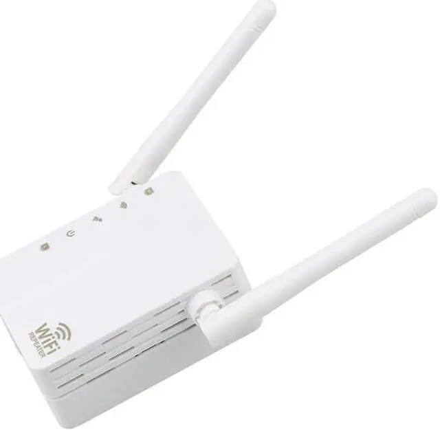 Alt view image 4 of 5 - Mini N300 300Mbps WiFi Repeater Router Access Point WiFi Range Extender with 2 External Antennas Support WPS Protection