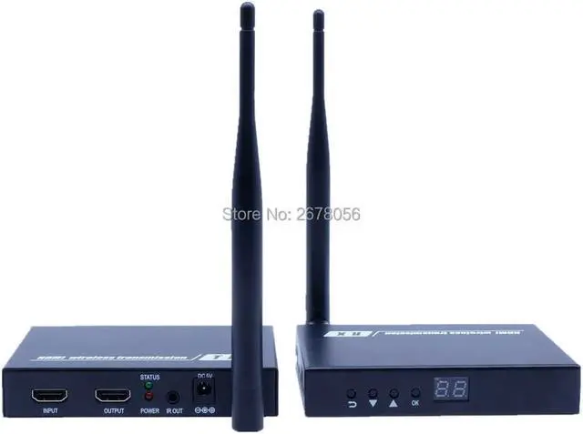 Alt view image 3 of 5 - 200M Wireless HDMI Adapter Extender 1080P WIFI Video Audio Transmission HDMI Transmitter Receiver Kit 660ft With Loop out & IR