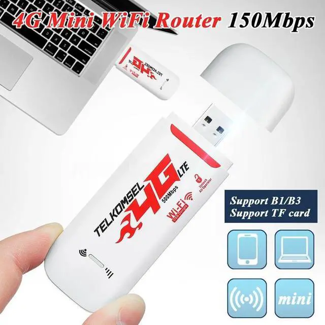 Main image of 4G/3G LTE Car WIFI Router Hotspot 150Mbps Wireless USB Dongle Mobile Broadband Modem SIM Card Unlocked