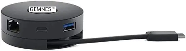 Alt view image 2 of 5 - 6 in 1 USB C Hub to /VGA/Ethernet/4K Adapter Docking for Dell DA300 Latitude 7290 7390 7490   Type C Devices