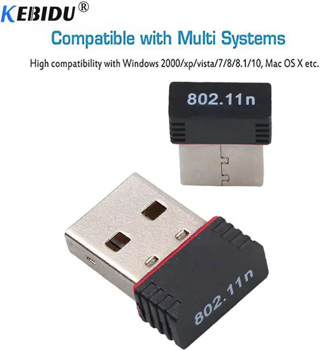 Alt view image 3 of 5 - Mini USB Network LAN Card 150Mbps WiFi Wireless Adapter 802.11 n/g/b MT7601 For phone notebook Pro Air Win Xp 7 Laptop PC