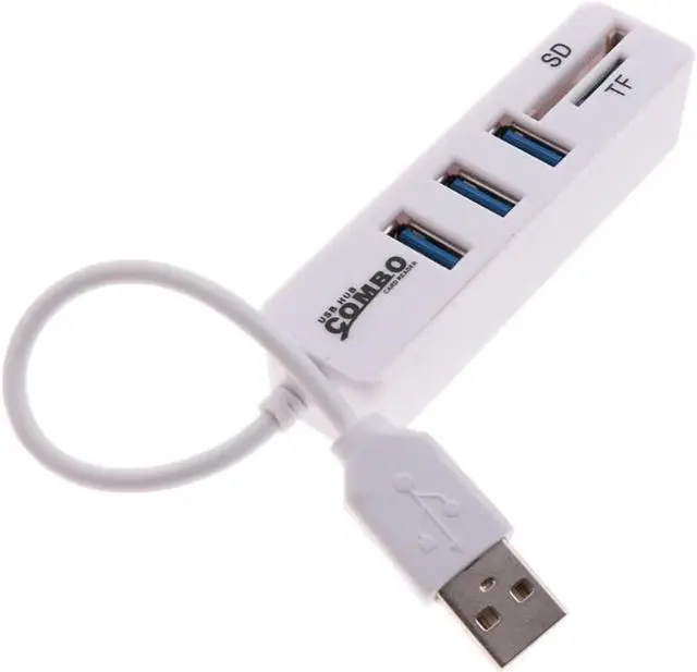 Alt view image 3 of 5 - hub 3.0 with power adapter 2.0 SD/TF Card Reader Hub Adapter Splitter Combo for Computer Laptop 3 Ports Expander adapter