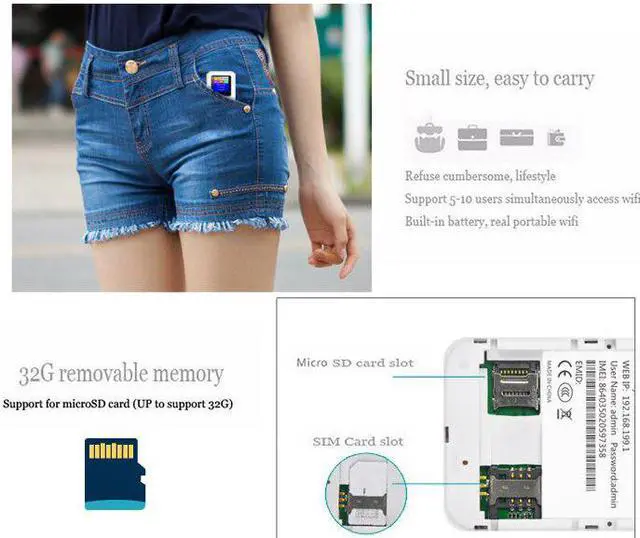 Alt view image 4 of 5 - MF902 High Speed unlocked 3G 4G wifi modem router GSM UMTS WCDMA LTE FDD TDD catfi sim card car wifi router car wifi