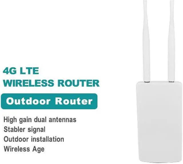 Alt view image 2 of 5 - 4G Wifi Router Outdoor Waterproof 4G SIM Wifi Router Wireless CPE Unlocked FDD/TDD CAT4 150Mbps for IP Camera
