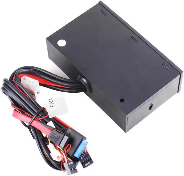 Alt view image 2 of 5 - Panel 5.25 inch USB 3.0 Hub Multi in 1 Card Reader Fan Temperature Controller CPU LCD Display Front Dashboard ESATA Audio