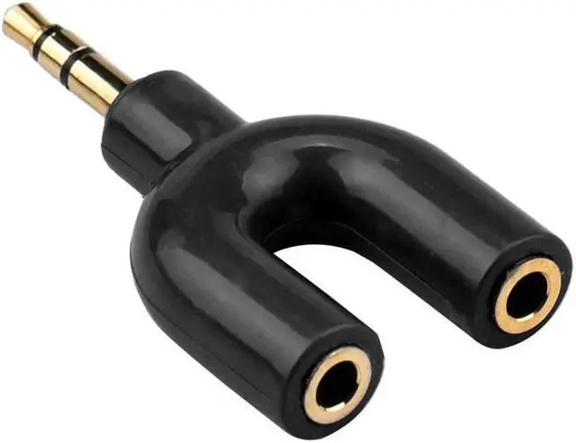 Alt view image 3 of 5 - 3.5 mm Stereo Audio Y-Splitter 2 Female To 1 Male Cable Adapter for Earphone Headphones Mole phone Computer MP3