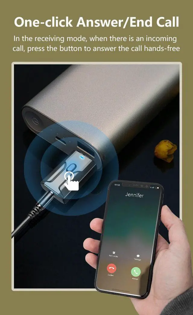 Alt view image 4 of 5 - 5.0 Receiver Transmitter Two In One Microphone USB  Wireless Audio Adapter AUX For TV PC Headphones Home