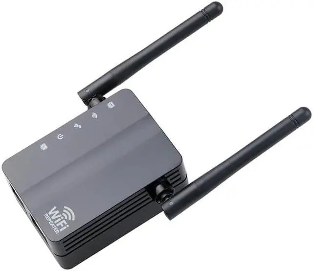 Alt view image 2 of 5 - Mini WiFi Repeater Router 300Mbps WiFi Range Extender Access Point Support WPS Protection with 2 External Antennas