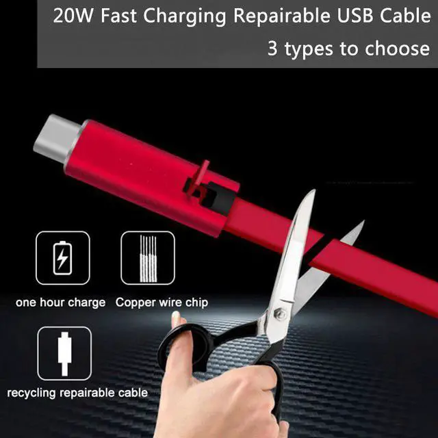 Alt view image 5 of 5 - Micro USB C Cable Reborn Type C Cable Tipo C Charging Wire Reusable for iPhone 8 7 Mi 9 Plus Mole Phone Charger Cord