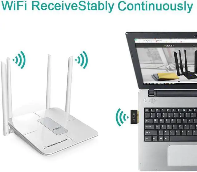 Alt view image 3 of 5 - 2.4G network card mini usb wireless wifi adapter 150mbps wi-fi receiver 802.11n usb ethernet adapter Support for PC Windows Mac