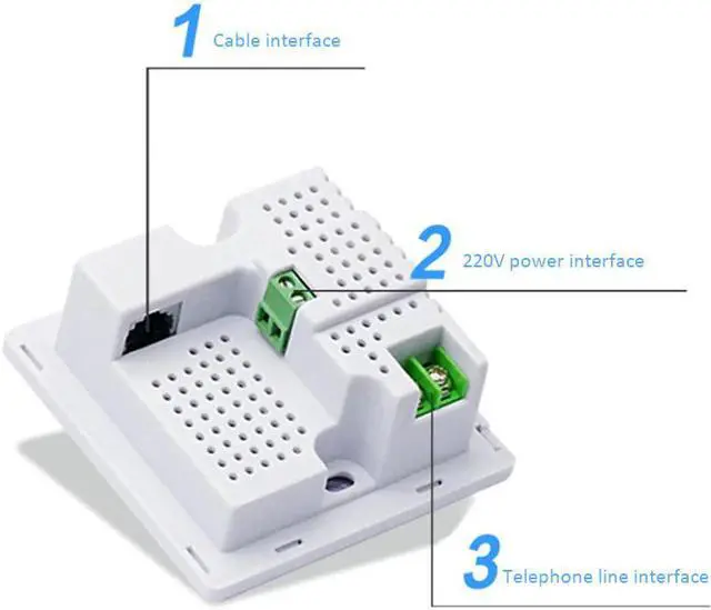 Alt view image 3 of 5 - 300Mbps in Wall AP Repeater WiFi Wall Socket Router Access Point Wireless RJ45 220V PoE USB Chargin Router