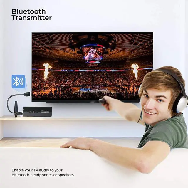 Alt view image 4 of 5 - Bluetooth 5.0 4.2 Audio Receiver Transmitter 3 IN 1 3.5MM 3.5 AUX Jack USB Stereo Music Wireless Adapters For Car TV MP3 PC