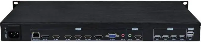 Alt view image 2 of 5 - 4x1 4K quad multi-viewer with 4K input and 4K output with POP PIP and KVM switch functions