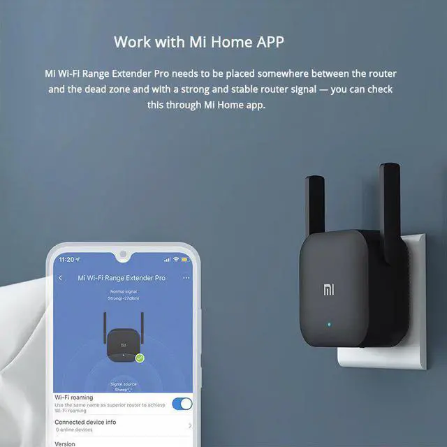 Alt view image 2 of 5 - WiFi Repeater 300Mbps Wifi Amplifier Pro 2.4G Wi-Fi Range Extender Repetidor 2 Antenna Mi Wireless Router Wifi Booster