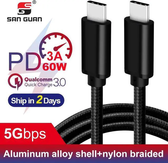 Main image of C Cable  fast charge for C  Type C Macbook Pro 2m QC 3.0 60W 3A 3.1 Gen1 Type C Cable for