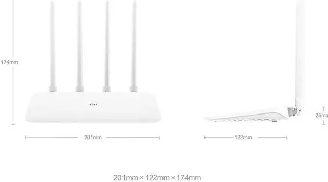 Alt view image 4 of 5 - 4A Router MI 4A Gigabit Version Router 2.4GHz 5GHz Wifi Repeater Dual Core 128MB Wifi Signal Booster WifiRouter