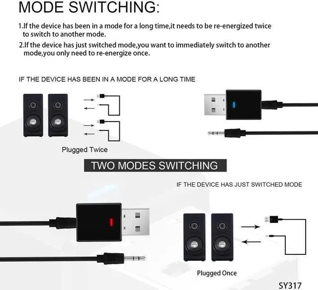 Alt view image 4 of 5 - Bluetooth Receiver Transmitter Bluetooth 5.0 Dongle AUX RCA USB 3.5mm Jack Audio Wireless Adapter For TV PC Car Kit