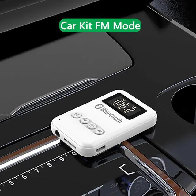 Alt view image 4 of 5 - Wireless 4 In 1 Recevier Transmitter FM Adapter Bluetooth 5.0 Transmission TF Card Play LED Display Stereo For Headphones