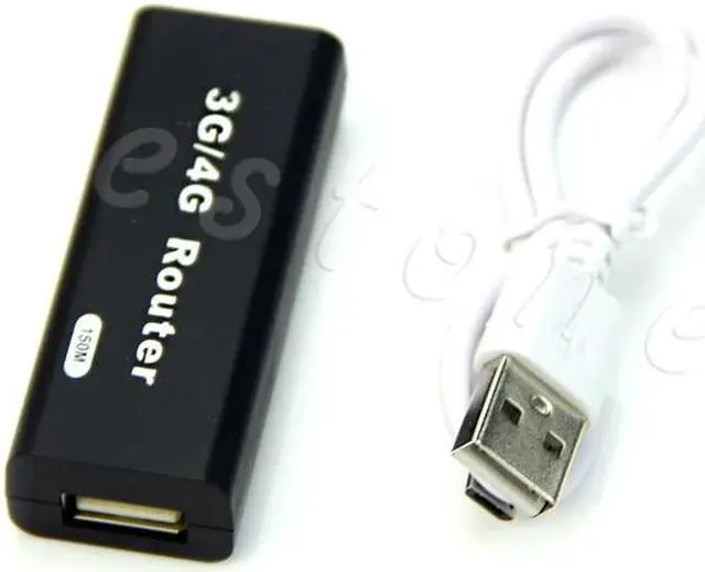 Alt view image 3 of 5 - 3G/4G WiFi W Mini Portable lan Hotspot AP Client 150Mbps USB Wireless Router new