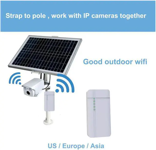 Alt view image 2 of 5 - Waterproof Outdoor 4G CPE Router CAT4 LTE WiFi Router 3G/4G SIM Card for IP Camera Outside WiFi Coverage