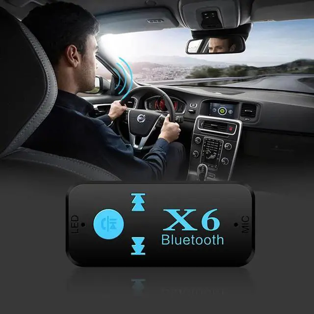 Alt view image 2 of 5 - Bluetooth 5.0 Receiver 3.5mm AUX Car Stereo Audio Music with Microphone HandFree Wireless Adapter Support TF Card