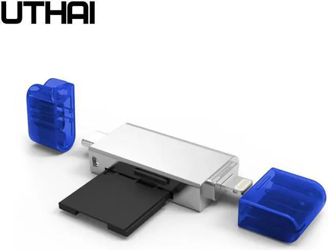 Alt view image 2 of 5 - C06 Card Reader USB3.0 SD/Micro SD TF OTG Smart Memory Card Adapter for Laptop Type C/Lightning Cardreaders Converter