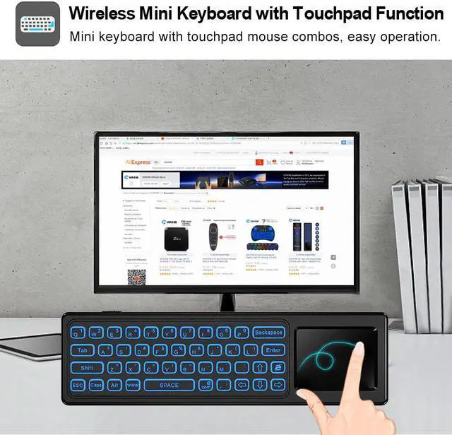 Alt view image 5 of 5 - Control Fly Air Mouse Gyro Sensing Game 2.4GHz Wireless keyboard Remote Control Microphone For Android Box X96Max X96mini