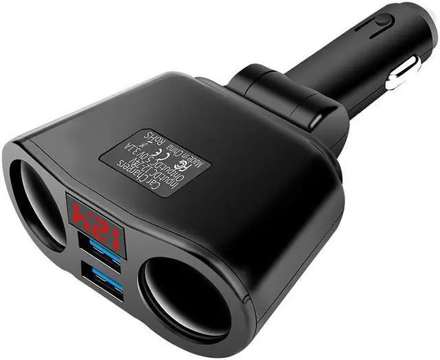 Main image of Cigarette Lighter Socket Splitter Charger Dual USB QC 3.0 Quick Charge 12V Auto Cigarette Lighter Sockets Power Adapter Plug