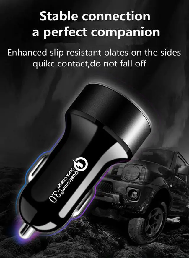 Alt view image 4 of 5 - USB Car Charger LCD Display Mini Quick Charge 3.0 PD 6A 36W QC3.0 Fast Charger For iPhone Huawei Xiaomi Mi Type C Mobile Phone