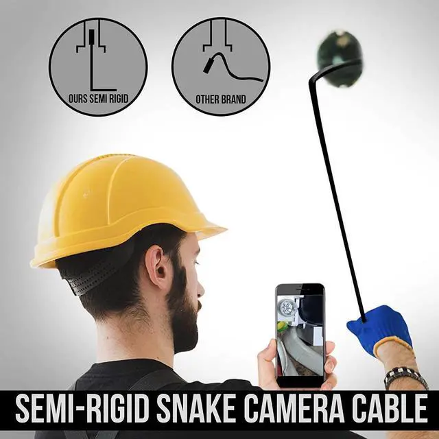 Alt view image 3 of 5 - 3In1 USB Endoscope Hard Cable 2M 1200P Borescope Inspection Camera for Android Type-c PC Waterproof Snake Camera 2/3.5/5M