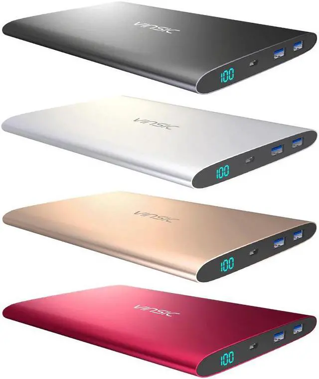 Alt view image 3 of 5 - 15000MAH Dual USB Compact Size Slim Ultra Thin Power Bank Battery Charger Power Supply for Smartphones