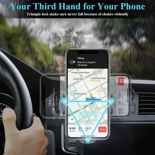 Alt view image 3 of 5 - 10W QI Wireless Car Charger RGB Light Automatic Clamping Fast Charging Phone Holder Mount in Car for iPhone XS 8