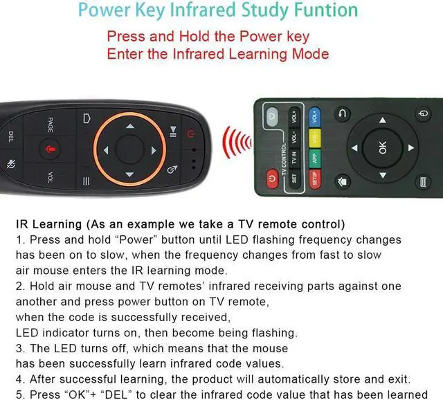 Alt view image 5 of 5 - [6PCS] G10 G10S Googel Voice Search Air Mouse Android TV Box support  Assistant Linux Windows