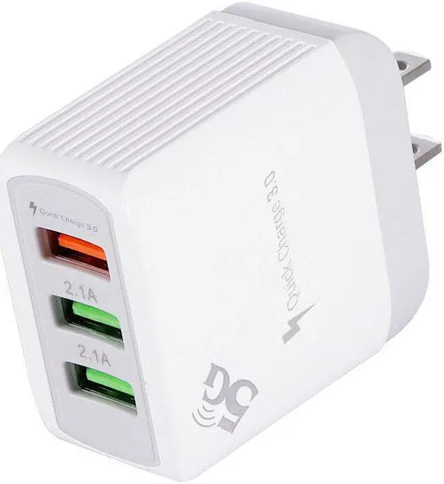 Alt view image 3 of 5 - 3 Port Fast Quick Charging Wall Charger QC 3.0 USB Hub Power Adapter EU/US and UK Plug